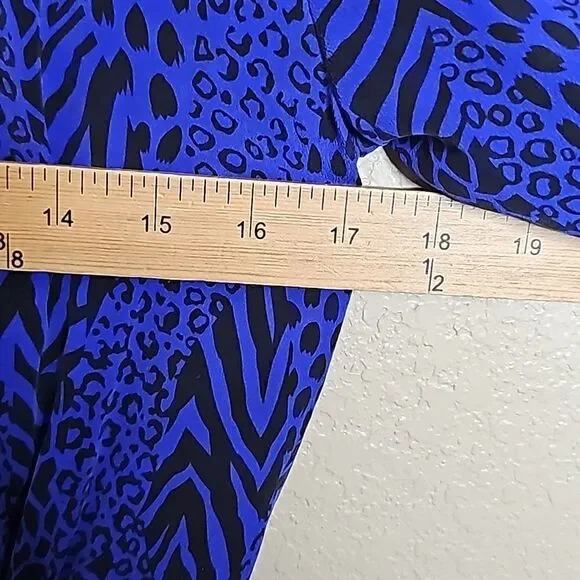 Yumi Kim XS SILK Liz Romper Blue black animal print - Picture 11 of 12